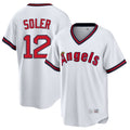 Choea LA.Angels #12 Jorge Soler Player White T-shirt Home Game Stitched Jerseys