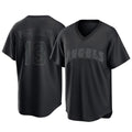 Choea LA.Angels #13 Drew Pomeranz Player Black Pitch Fashion T-shirt Stitched Jerseys