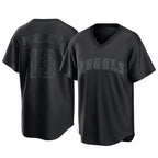 Choea LA.Angels #13 Drew Pomeranz Player Black Pitch Fashion T-shirt Stitched Jerseys