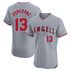 Choea LA.Angels #13 Drew Pomeranz Player Gray Home Limited Elite Stitched Jerseys