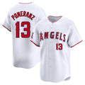 Choea LA.Angels #13 Drew Pomeranz Player White Limited Home Stitched Jerseys