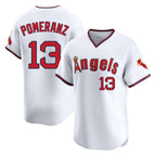 Choea LA.Angels #13 Drew Pomeranz Player White T-shirt Home Limited Stitched Jerseys
