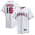 Choea LA.Angels #16 Yusei Kikuchi Player White Home Game Stitched Jerseys