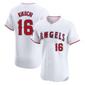 Choea LA.Angels #16 Yusei Kikuchi Player White Limited Elite Stitched Home Jerseys