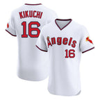 Choea LA.Angels #16 Yusei Kikuchi Player White T-shirt Home Limited Elite Stitched Jerseys