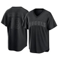 Choea LA.Angels #18 Nolan Schanuel Player Black Pitch Fashion T-shirt Stitched Jerseys