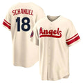 Choea LA.Angels #18 Nolan Schanuel Player Cream City Connect Home Stitched Jerseys