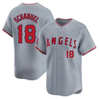Choea LA.Angels #18 Nolan Schanuel Player Gray Home Limited Stitched Jerseys