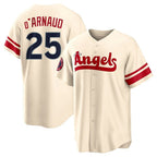 Choea LA.Angels #25 Travis d'Arnaud Player Cream City Connect Home Stitched Jerseys