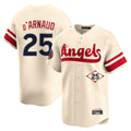 Choea LA.Angels #25 Travis d'Arnaud Player Cream City Connect Limited Home Stitched Jerseys