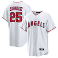 Choea LA.Angels #25 Travis d'Arnaud Player White Home Game Stitched Jerseys