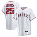 Choea LA.Angels #25 Travis d'Arnaud Player White Home Game Stitched Jerseys