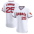Choea LA.Angels #25 Travis d'Arnaud Player White T-shirt Home Limited Elite Stitched Jerseys