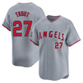 Choea LA.Angels #27 Mike Trout Player Gray Home Limited Stitched Jerseys