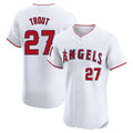 Choea LA.Angels #27 Mike Trout Player White Limited Elite Stitched Home Jerseys