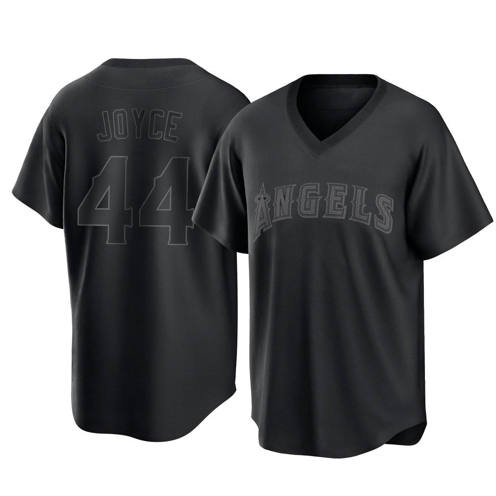 Choea LA.Angels #44 Ben Joyce Player Black Pitch Fashion T-shirt Stitched Jerseys