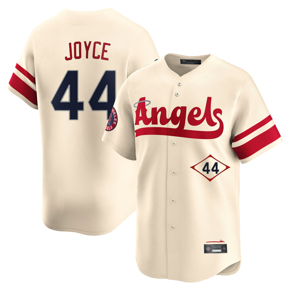 Choea LA.Angels #44 Ben Joyce Player Cream City Connect Limited Home Stitched Jerseys