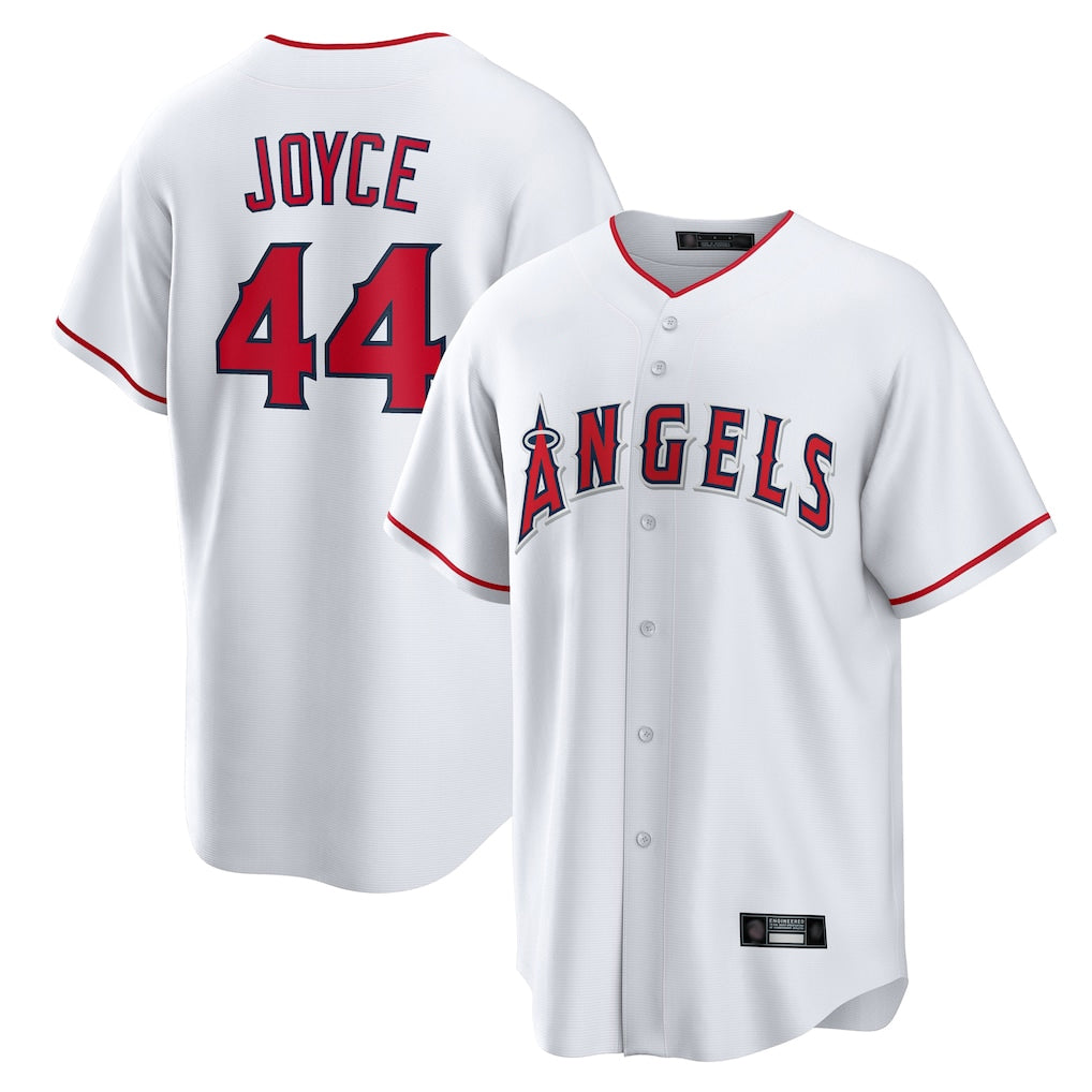 Choea LA.Angels #44 Ben Joyce Player White Home Game Stitched Jerseys