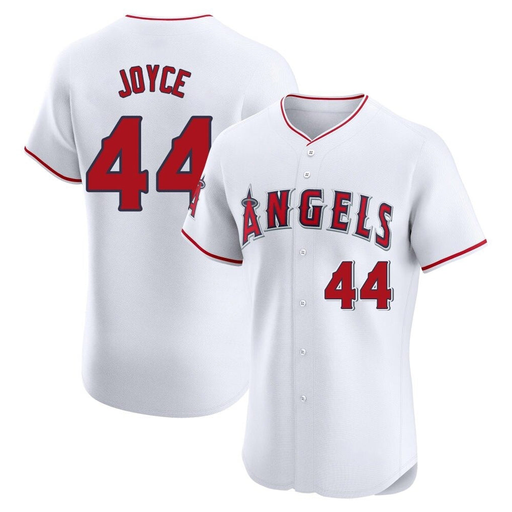 Choea LA.Angels #44 Ben Joyce Player White Limited Elite Stitched Home Jerseys