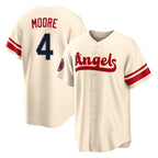 Choea LA.Angels #4 Christian Moore Player Cream City Connect Home Stitched Jerseys