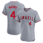 Choea LA.Angels #4 Christian Moore Player Gray Home Limited Elite Stitched Jerseys