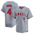 Choea LA.Angels #4 Christian Moore Player Gray Home Limited Stitched Jerseys
