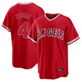 Choea LA.Angels #4 Christian Moore Player Red Home Game Stitched Jerseys