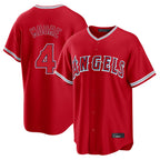 Choea LA.Angels #4 Christian Moore Player Red Home Game Stitched Jerseys