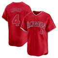Choea LA.Angels #4 Christian Moore Player Red Home Limited Stitched Jerseys