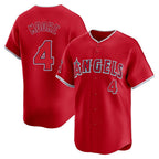 Choea LA.Angels #4 Christian Moore Player Red Home Limited Stitched Jerseys