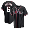 Choea LA.Angels #6 Anthony Rendon Player Black Fashion Out Home Game Stitched Jerseys