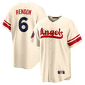 Choea LA.Angels #6 Anthony Rendon Player Cream City Connect Home Stitched Jerseys