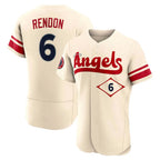 Choea LA.Angels #6 Anthony Rendon Player Cream City Connect Limited ELite Home Stitched Jerseys