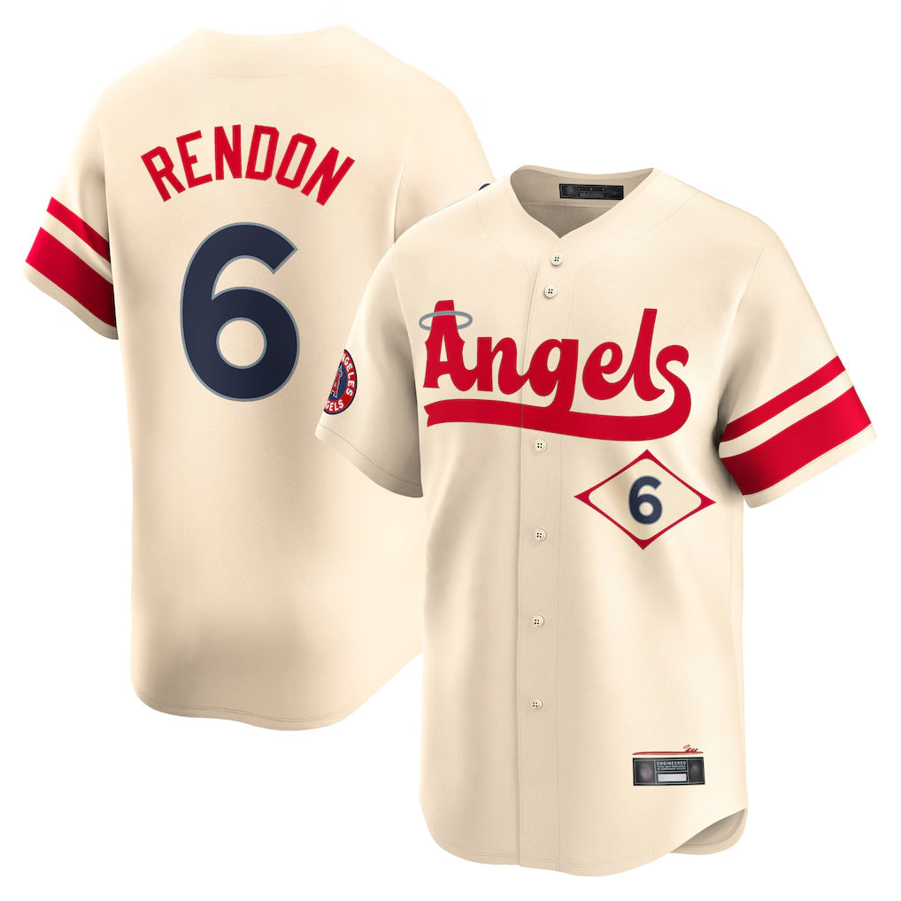 Choea LA.Angels #6 Anthony Rendon Player Cream City Connect Limited Home Stitched Jerseys