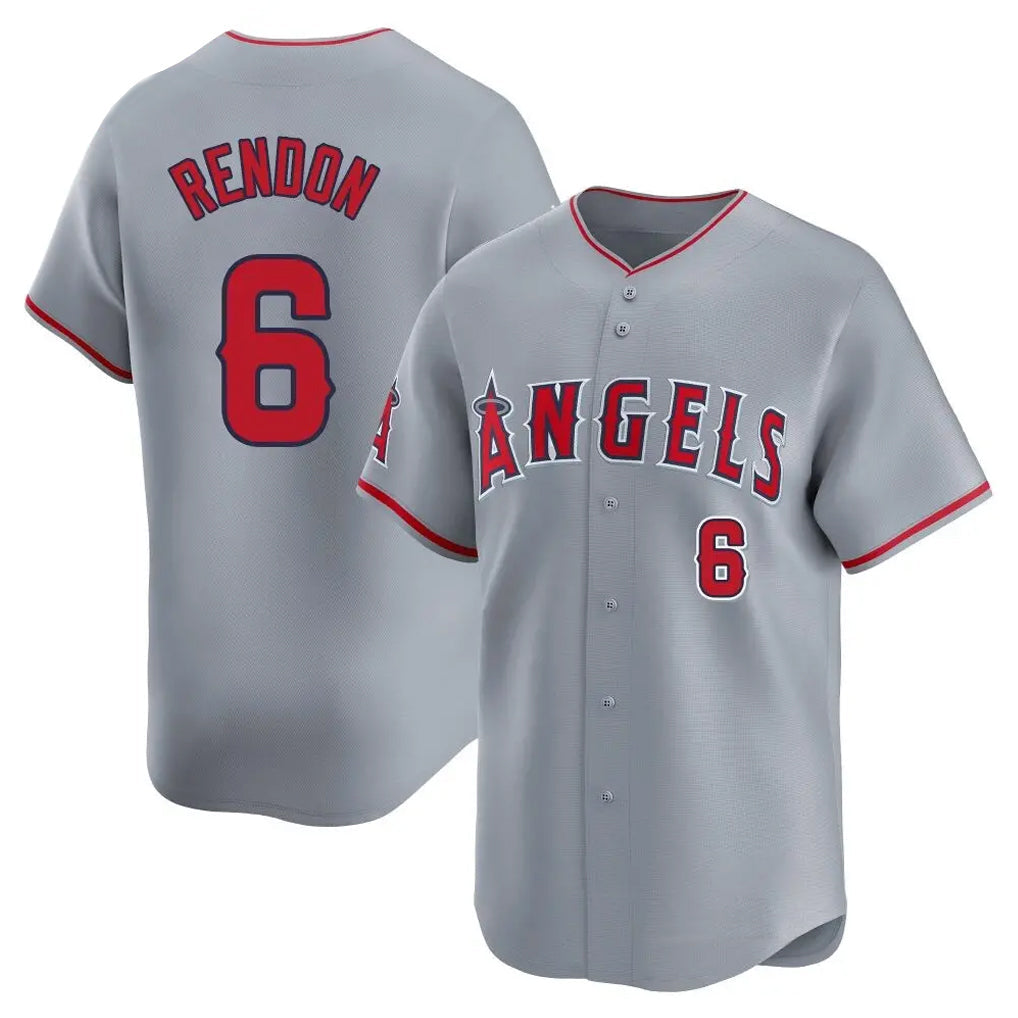 Choea LA.Angels #6 Anthony Rendon Player Gray Home Limited Stitched Jerseys
