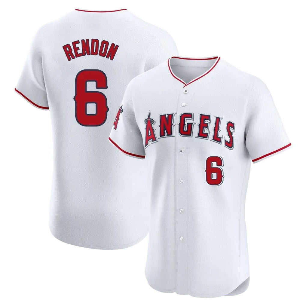 Choea LA.Angels #6 Anthony Rendon Player White Limited Elite Stitched Home Jerseys