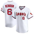 Choea LA.Angels #6 Anthony Rendon Player White T-shirt Home Limited Stitched Jerseys