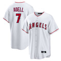 Choea LA.Angels #7 Jo Adell Player White Home Game Stitched Jerseys