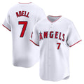 Choea LA.Angels #7 Jo Adell Player White Limited Home Stitched Jerseys