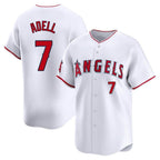 Choea LA.Angels #7 Jo Adell Player White Limited Home Stitched Jerseys