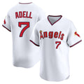Choea LA.Angels #7 Jo Adell Player White T-shirt Home Limited Stitched Jerseys