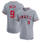 Choea LA.Angels #9 Zach Neto Player Gray Home Limited Elite Stitched Jerseys