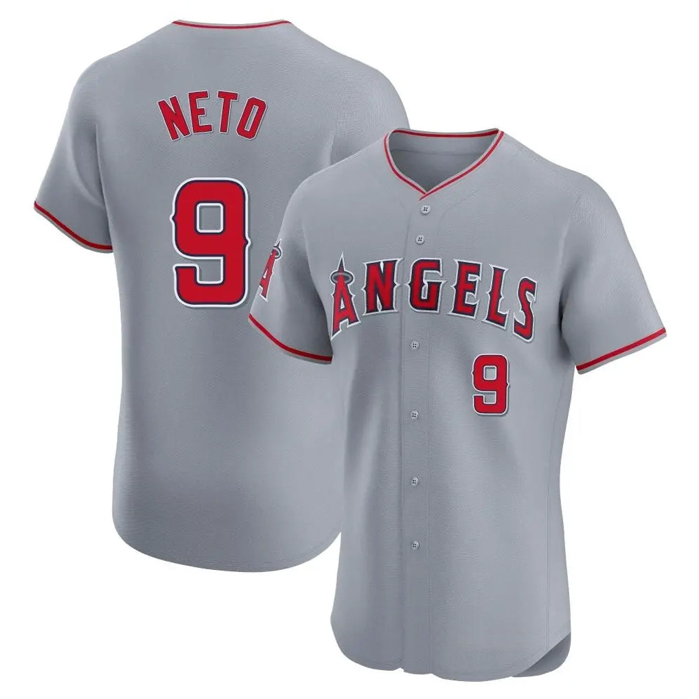 Choea LA.Angels #9 Zach Neto Player Gray Home Limited Elite Stitched Jerseys
