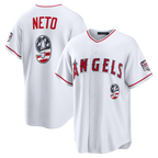 Choea LA.Angels #9 Zach Neto White USA 250 Fourth of July Stadium Jersey