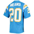 Choea LA.Chargers 1994 #20 Natrone Means Mitchell & Ness Powder Blue Authentic Throwback Retired Player Jersey