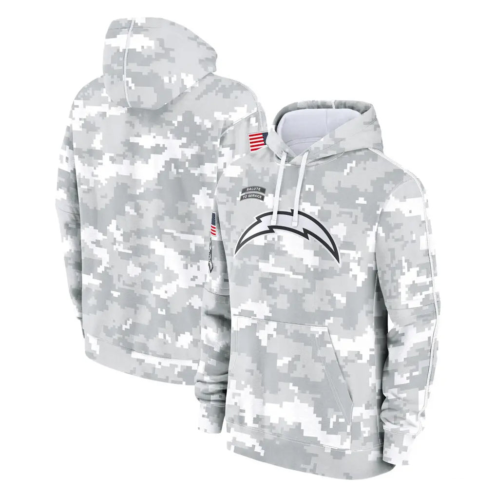 Choea LA.Chargers Arctic Camo Salute to Service Hoodies Limited Game Blank Player Stitched Jerseys