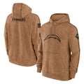 Choea LA.Chargers Brown Salute to Service Hoodies Limited Game Blank Player Stitched Jerseys