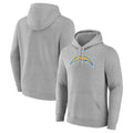 Choea LA.Chargers Gray LOGO Pullover Hoodies Home Game Blank Player Stitched Jerseys