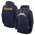 Choea LA.Chargers Navy LOGO Pullover Hoodies Home Game Blank Player Stitched Jerseys