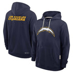 Choea LA.Chargers Navy LOGO Pullover Hoodies Home Game Blank Player Stitched Jerseys